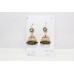 Earrings Enamel Jhumki Dangle Sterling Silver 925 Black Beads Traditional E282